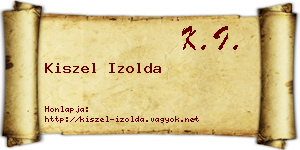 Kiszel Izolda névjegykártya
